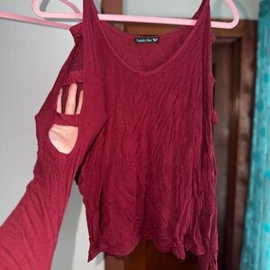 Double Zero Women's Burgundy Tank Top